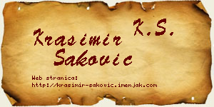 Krasimir Saković vizit kartica